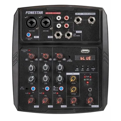 Stereo-Mixer Fonestar MIX-4LIVE 4 Kanäle Bluetooth USB 5 V DC 2,1 A
