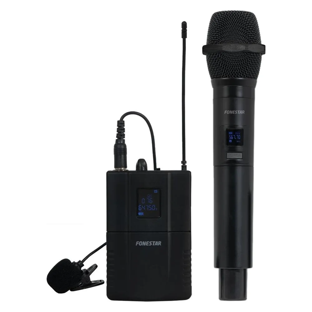 Mikrofon Fonestar SONAIR-2MP UHF Dual Handheld & Taschensender mit Empfänger