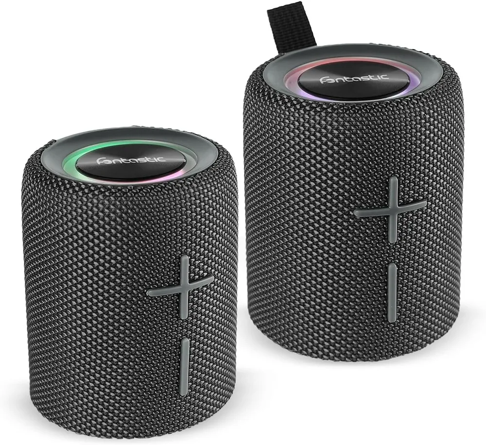 fontastic Cora Bluetooth Lautsprecher Box TWS Portable Speaker LED IPX5 Bluetooth-Lautsprecher (Hochauflösendes Klangbild)