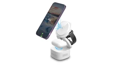 FONTASTIC Induktive Ladestation „Qumag“, 5-in-1, Weiß