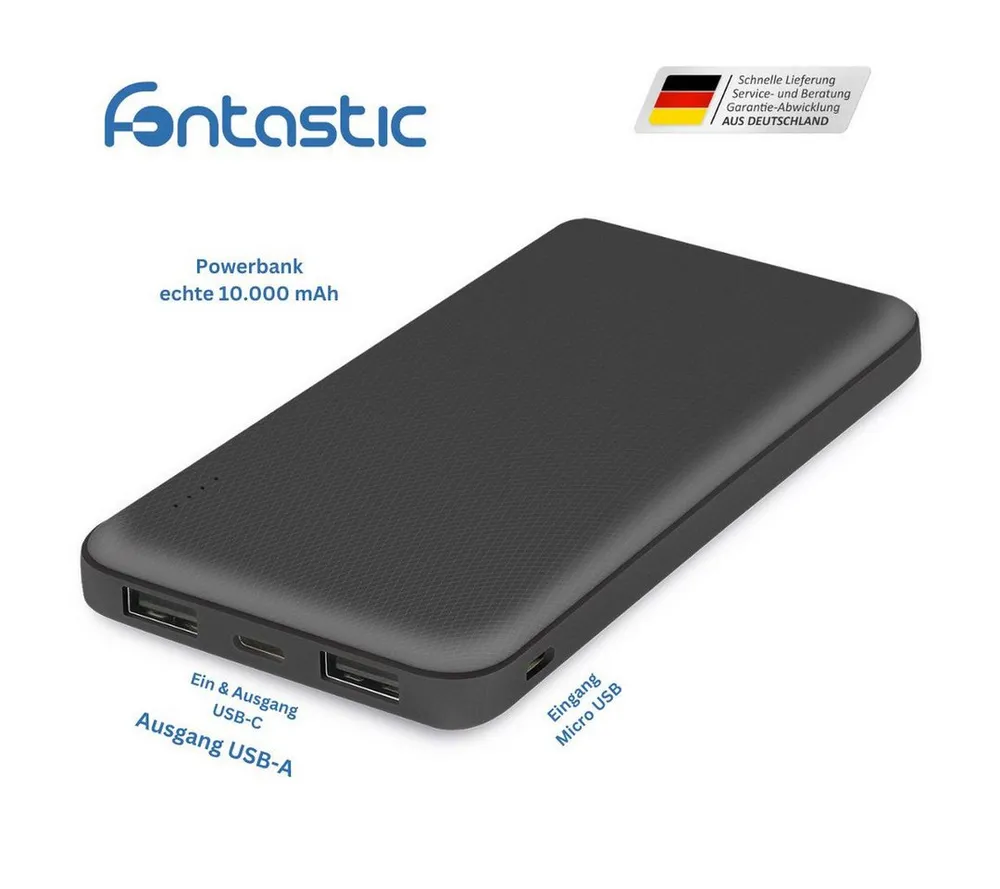 fontastic Renz 10 Black Powerbank 10000 mAh