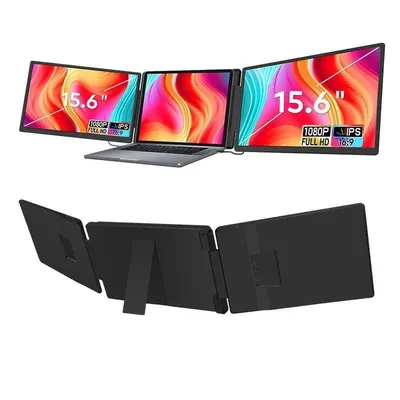 Monitor FOPO S10 15,6" Full HD IPS Doppelbildschirm Tragbar USB-C Mini HDMI Faltbar