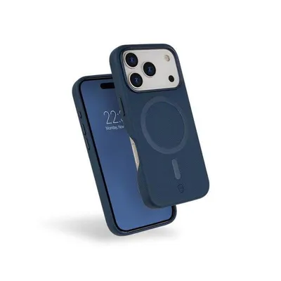 Hülle Force Case Fc Platinium MagSafe Slim Kunstleder Blau für iPhone 17 Pro
