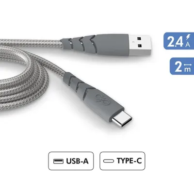 Handykabel FORCE CASE FPCBLAC2MRG Grau Kunststoff 1 Stück