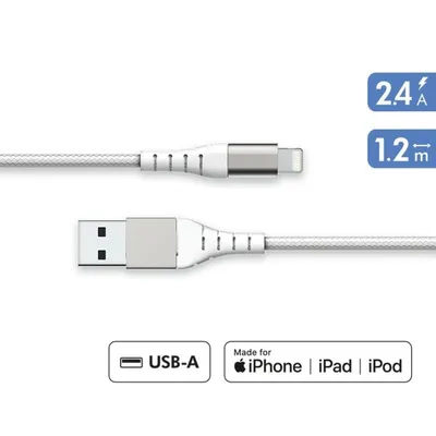 Handykabel FORCE CASE FPLIAMFI1M2RW Weiß Kunststoff 1 Stück