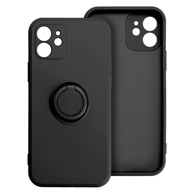 Forcell Back panel cover OEM SILICONE RING case for IPHONE 12 Pro Max black