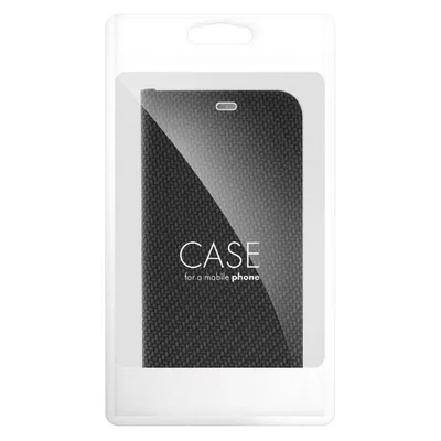 Forcell Book case OEM LUNA Book Carbon for Xiaomi Redmi Note 10 Pro black