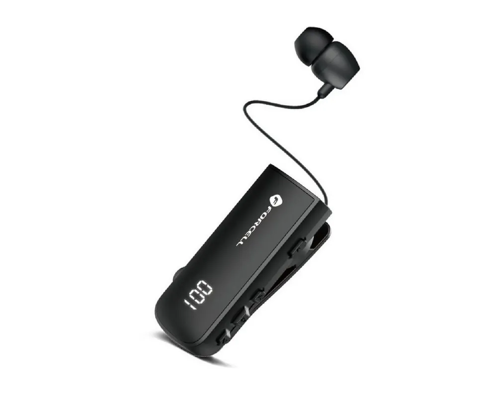 Forcell F-AUDIO Einzelohr Wireless In-Ear Kopfhörer Single-Ear Schwarz wireless In-Ear-Kopfhörer