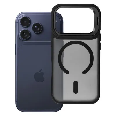 Forcell Hülle für das iPhone 17 Pro „F-Protect Shadow Stand Premium“, MagSafe-kompatibel, schwarz