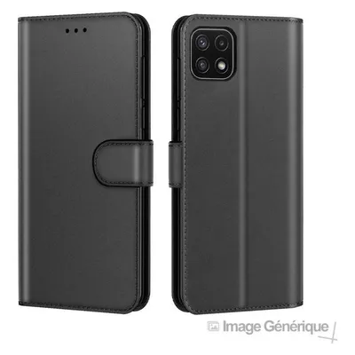 Forcell Kunstleder Klapptasche für Samsung Galaxy A22 5G - Schwarz (In Massen) (Samsung Galaxy A22 5G)
