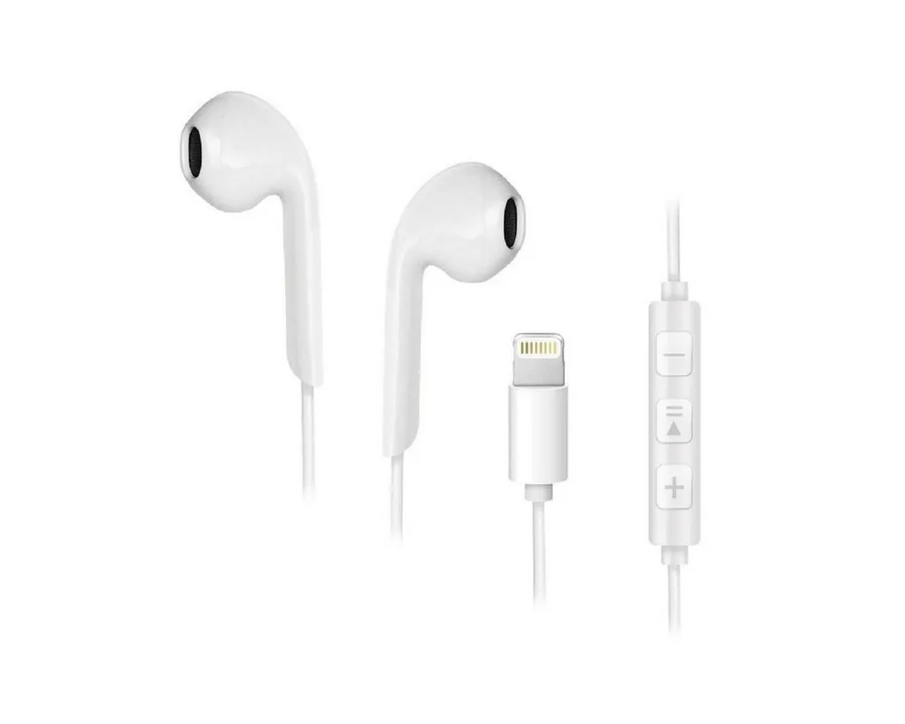 Forcell Stereo für Apple iPhone iPhone-Anschluss 8-pin Weiß In-Ear-Kopfhörer