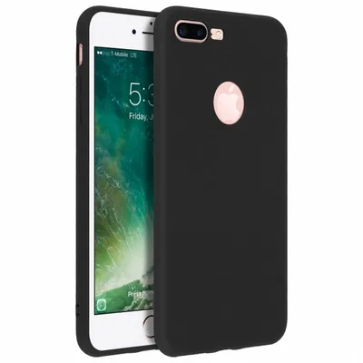 Forcell Soft Touch Schwarze Silikonhülle für iPhone 7 Plus / 8 Plus
