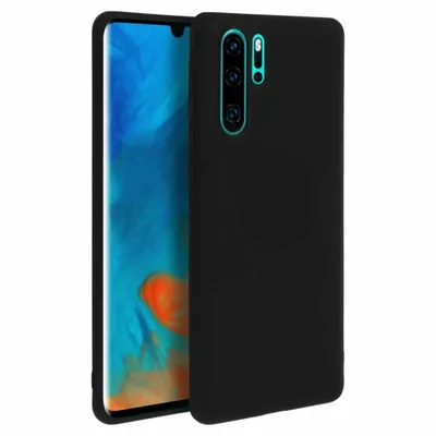 Forcell Soft Touch Schwarze Silikonhülle für Huawei P30 Pro
