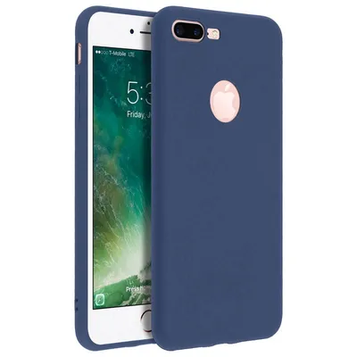 Forcell Soft Touch Dunkelblaue Silikonhülle für iPhone 7/8 Plus