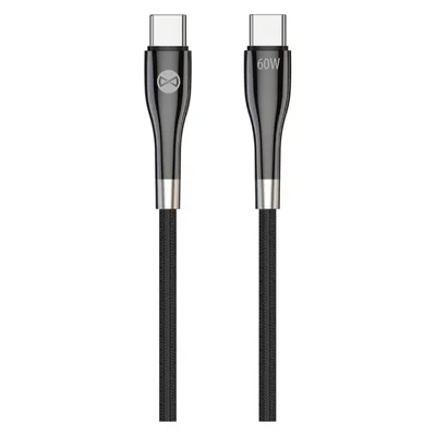 Forever Schlankes Kabel USB-C - USB-C 1,0 m 60W schwarz