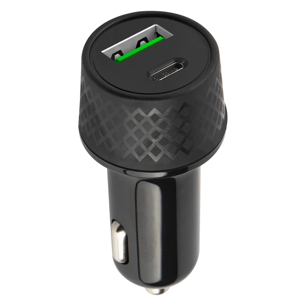 Forever Core Forever Autoladegerät 1xUSB 2,4A + 1xUSB-C PD 45W LA-04 schwarz