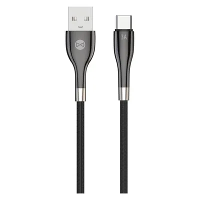 Forever Schlankes Kabel USB - USB-C 1,0 m 3A schwarz