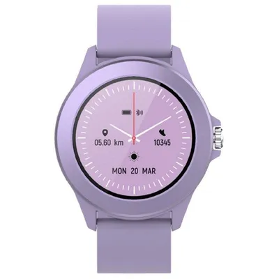 Forever Colorum CW-300 Bluetooth 43mm IPS Lavendel S/M IP68 Pulsmesser Schlafmonitor