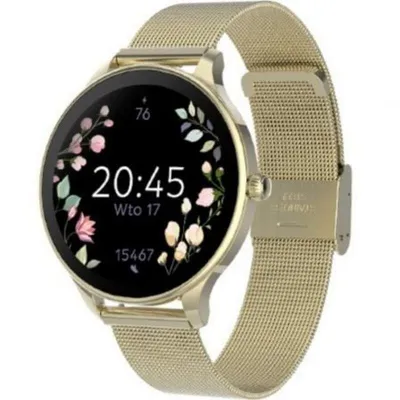 Forever Velora SB-306 Bluetooth 38mm AMOLED Gold IP67 Herzfrequenz Schlafmonitor Damen