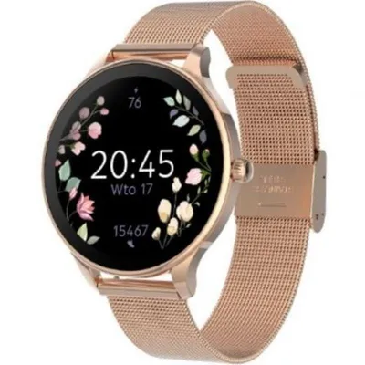 Forever Velora SB-306 Bluetooth 38mm AMOLED Roségold M IP67 Pulsmesser Schlafmonitor