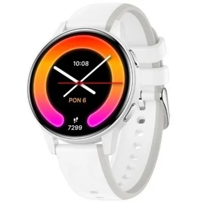 Forever iGo Watch 4 JW-600 Bluetooth 46mm AMOLED Weiß IP67 Pulsmesser Schlafmonitor