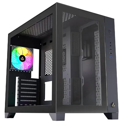 Forgeon Showcase Tiberium ARGB gehärtetes Glas USB 3.0 Schwarz