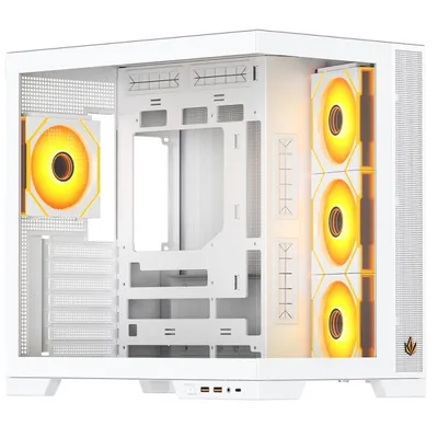 ATX Tower Forgeon Tiberium EVO ARGB Gehärtetes Glas Weiß 4 Lüfter
