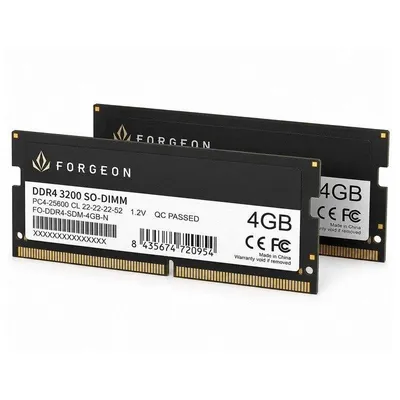 Arbeitsspeicher RAM Forgeon Cyclone PLUS V2 8GB 2x4GB DDR4 3200MHz CL22 Schwarz SO-DIMM