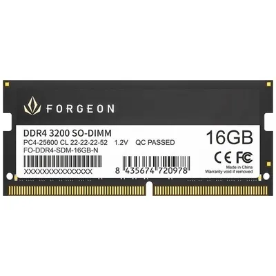 Arbeitsspeicher RAM Forgeon Cyclone PLUS 16GB 1x16GB DDR4 3200MHz CL22 Schwarz