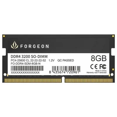 Arbeitsspeicher RAM Forgeon Cyclone PLUS 8GB 1x8GB DDR4 3200MHz CL22 Schwarz SO-DIMM