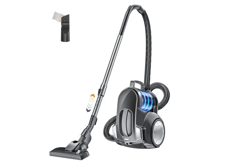 Forrlite Bodenstaubsauger Beutelloser Staubsauger starke Saugleistung,Kompakt Leicht Staubsauger, beutellos, für Hartböden Teppiche,leise,2,5L Staubbehälter, 5m Kabel