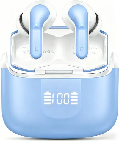 Forrlite In Ear Kopfhörer,Bluetooth Kopfhörer,2026 Kopfhörer Kabellos In-Ear-Kopfhörer (4 ENC Noise Cancelling Mics, IP-X7 Wasserdicht Headphones Sport, 3g USB-C in Ear Ohrhörer, Bluetooth 5.4,48 Std Hi-Fi Stereo Tiefer Bass Wireless Earbuds)