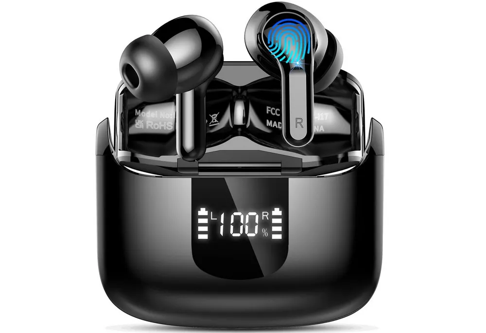 Forrlite In Ear Kopfhörer,Bluetooth Kopfhörer,2026 Kopfhörer Kabellos In-Ear-Kopfhörer (4 ENC Noise Cancelling Mics, IP-X7 Wasserdicht Headphones Sport, 3g USB-C in Ear Ohrhörer, Bluetooth 5.4,48 Std Hi-Fi Stereo Tiefer Bass Wireless Earbuds)