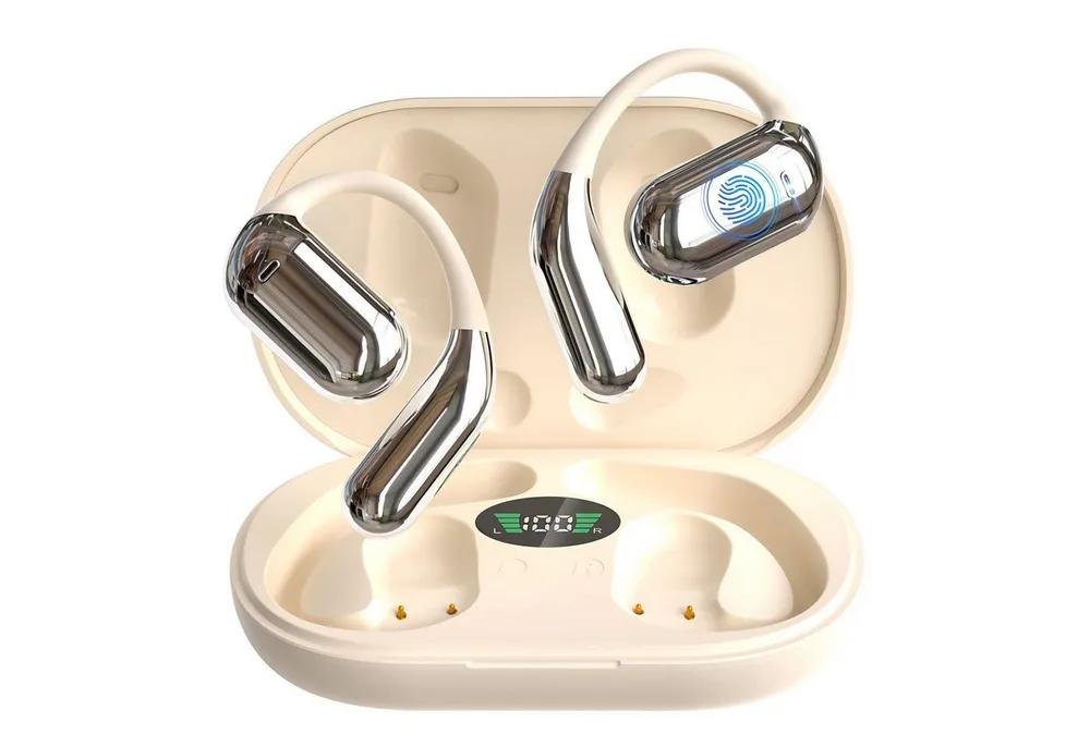 Forrlite Open Ear Kopfhörer, In Ear Ohrhörer, Bluetooth Kopfhörer Open-Ear-Kopfhörer (Sport-Kopfhörer, HiFi-Kopfhörer, Kinderkopfhörer, On-Ear-Kopfhörer, Over-Ear-Kopfhörer)