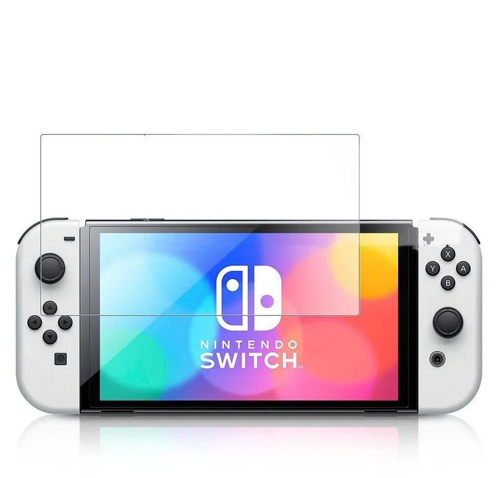 Forrlite Schutzfolie für Nintendo Switch (OLED Modell),Displayschutzfolie Zubehör Nintendo (Panzerglasfolie für Nintendo Switch,Anti Kratzer/Bläschenfrei/HD Clear)