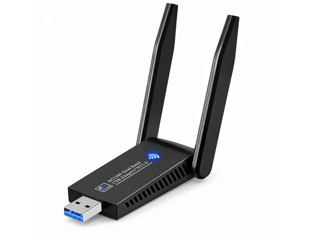 Forrlite WLAN-Stick WLAN Stick Bluetooth 5.0 + WiFi Adapter PC 2-in-1, 1300Mbps Dualband, 5GHz/2,4GHz, WLAN Stick für PC, USB WLAN Adapter für Windows 10/11