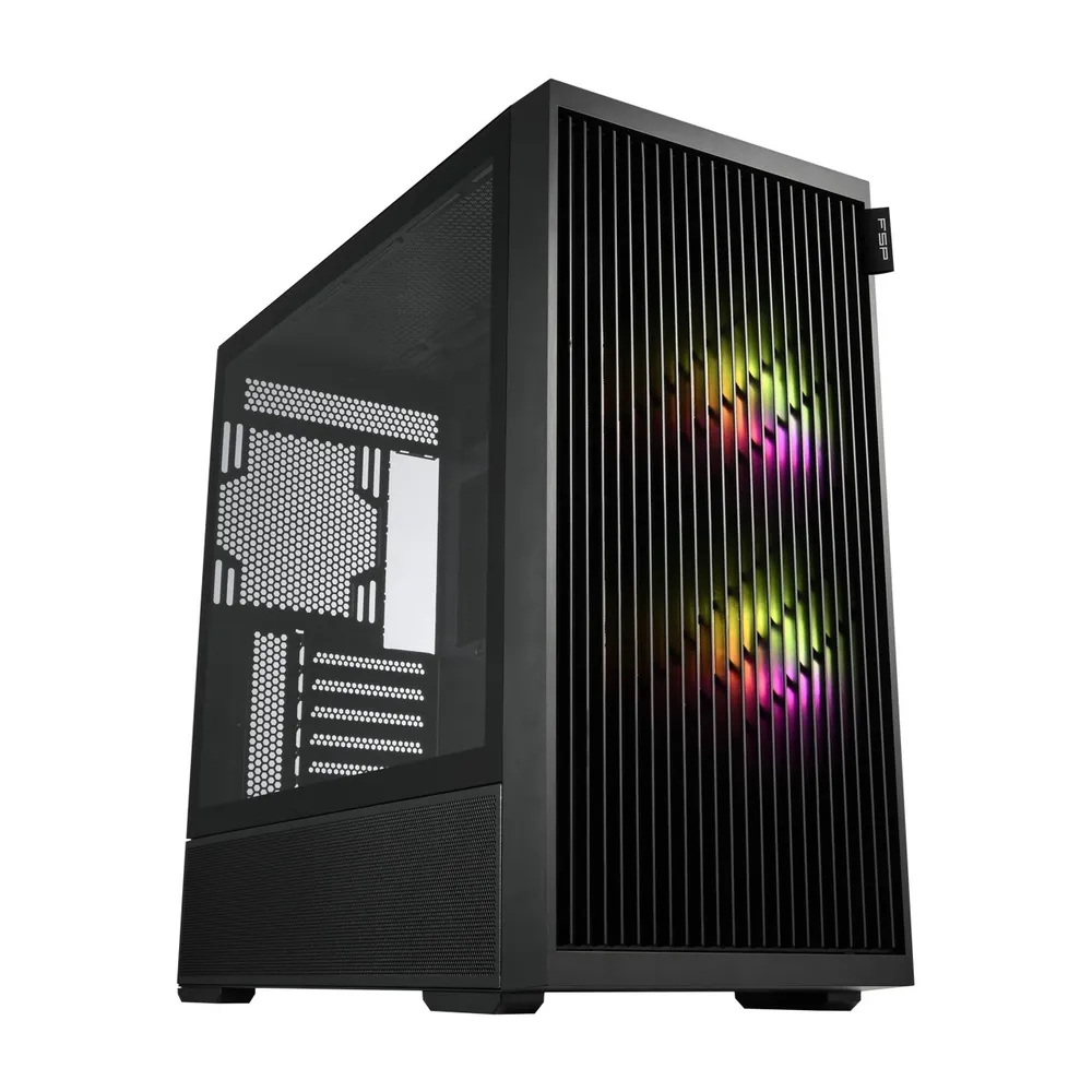 Gehäuse Midi Tower Fortron M330 Schwarz ARGB mit 4 Lüftern