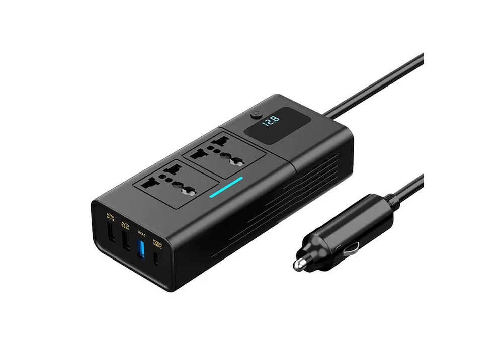 FOSMET Spannungswandler 200W Spannungswandler KFZ Auto Stromumwandler Zigarettenanzünder Inver