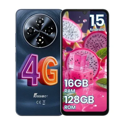 Fossibot S5 4G 4GB Schwarz 6.88" 128GB 6000mAh Akku