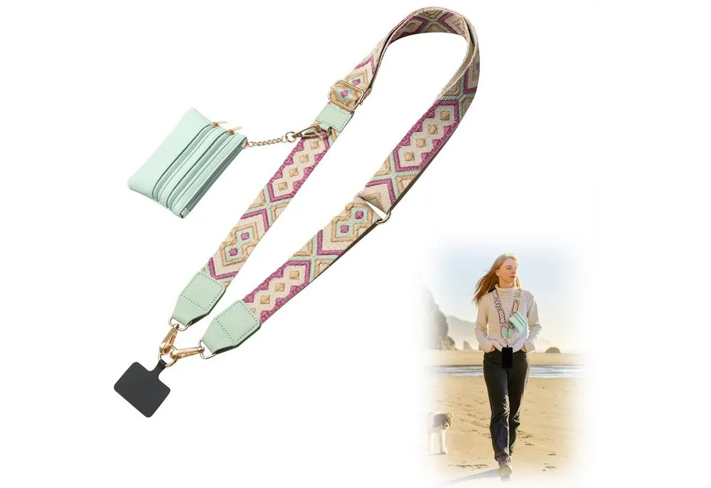 FOUORTUNATE-BEE Handykette Verstellbarer Handy- und Schultergurt, Crossbody- und Handgelenkband, Ersatz-Trageriemen für Damen Handtaschen, kleine Taschen Geldbörsen