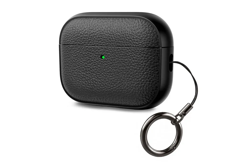 FOUORTUNATE-BEE Kopfhörer-Schutzhülle für AirPods Pro 3 Hülle Soft TPU Hülle mit Handschlaufe, Leder-Touch-Design, Baumtextur Airpods Pro 3 Case
