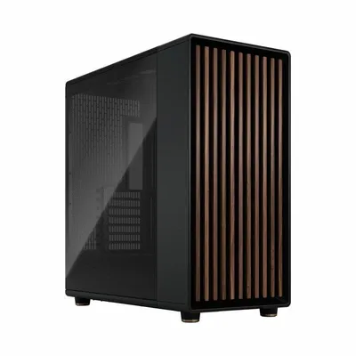 PC-Gehäuse Fractal Design North XL TG Charcoal Dark gehärtetes Glas Holzfront