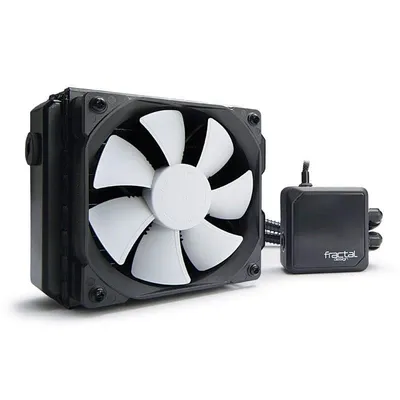 Flüssigkeitskühlung Fractal Design Kelvin T12 120mm 2 Lüfter Schwarz Weiß