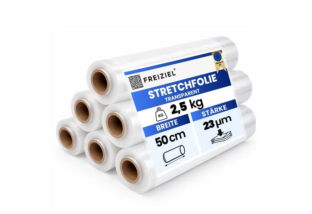 Freiziel Schutzfolie 6 x Stretchfolie 50cm 2,5kg 23my