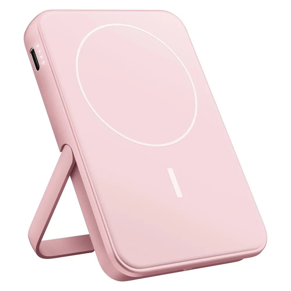 Magnet Wireless Powerbank 5000mAh Pastel Pink