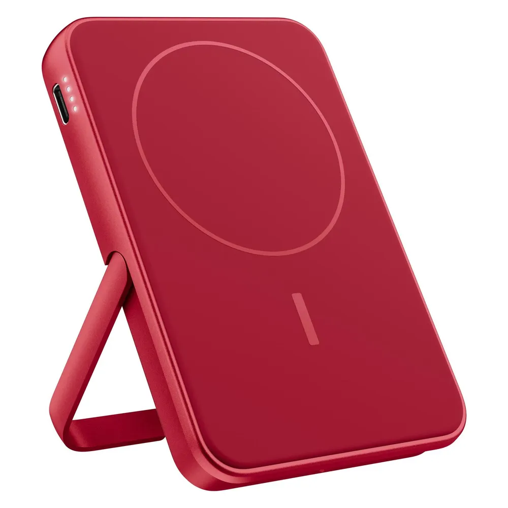 Magnetic Wireless Powerbank 5000mAh Berry Red