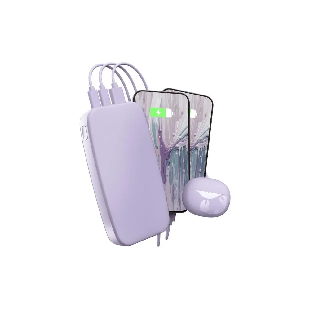 Powerbank 24000mAh USB-C, Ultra Fast Charging, 20W PD, Dreamy Lilac (00231832)