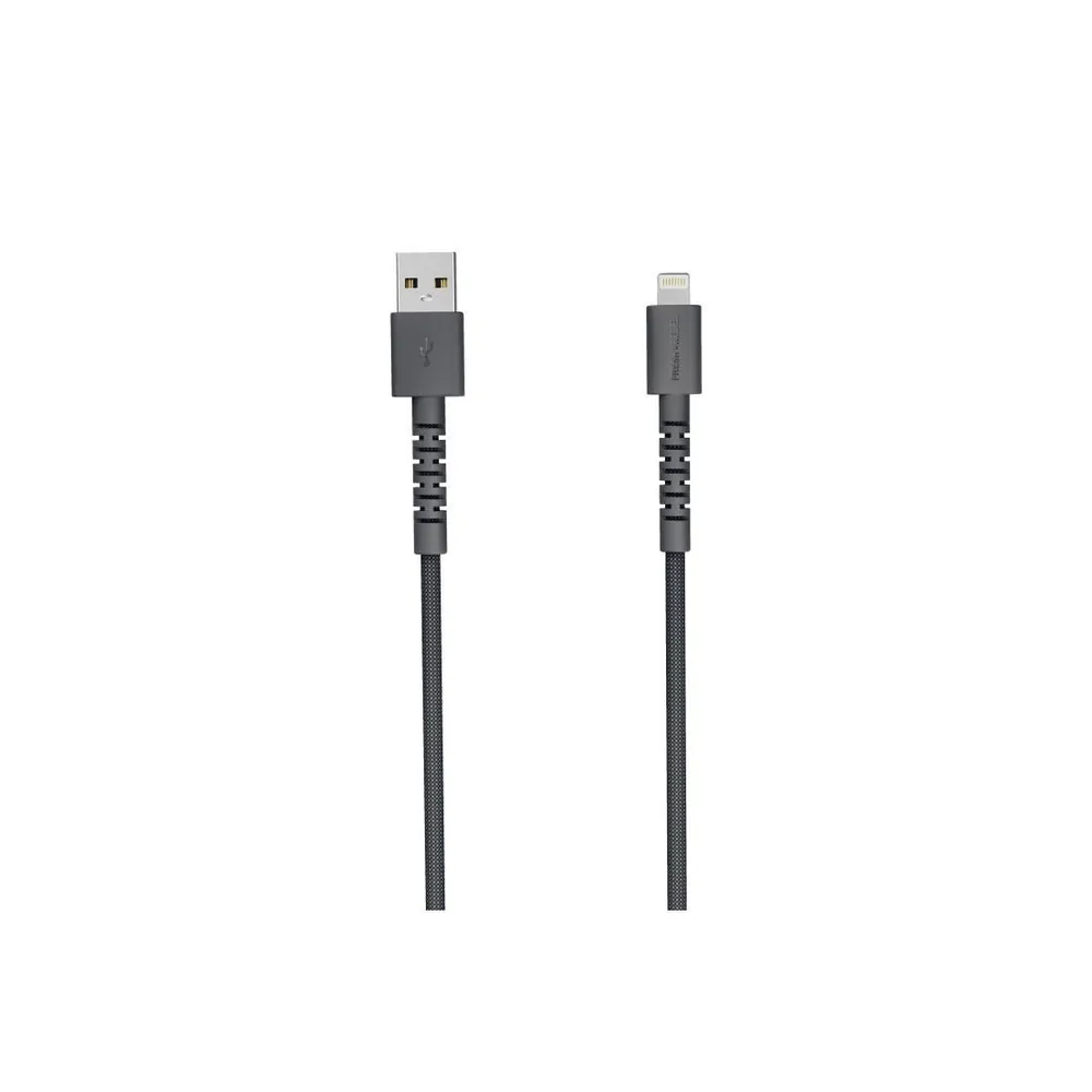 "USB-A zu Lightning silicon geflochtenes Kabel ""FlexWave"" 70cm, Storm Grey (00231876)"