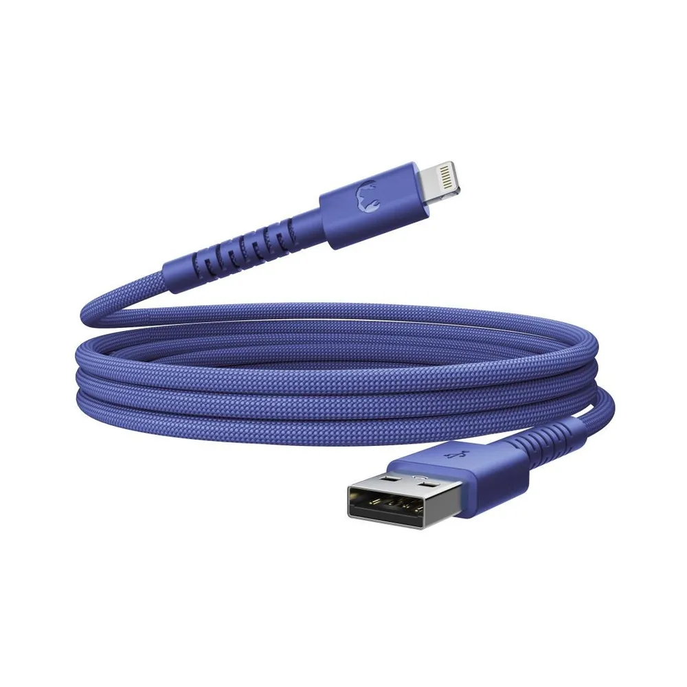 "USB-A zu Lightning silicone geflochtenes Kabel ""FlexWave"" 2m, True Blue (00231883)"