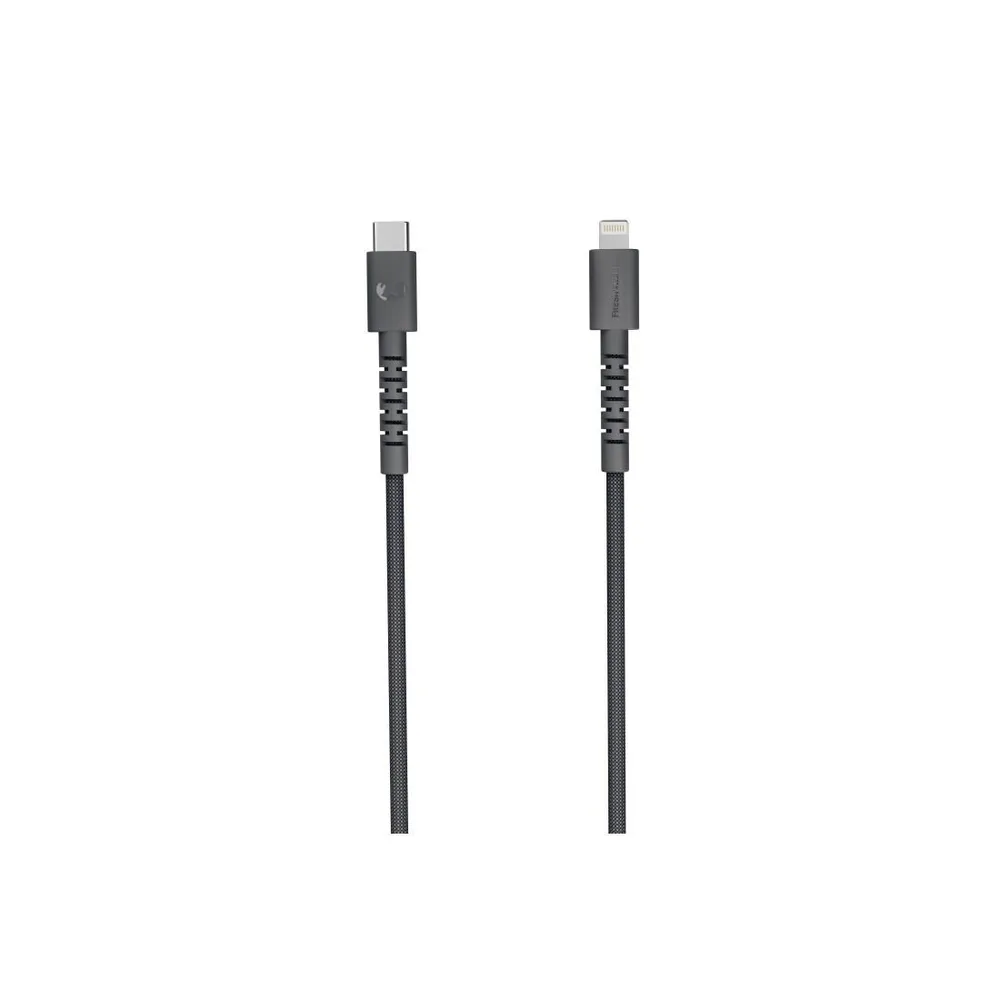 "USB-C zu Lightning silicone geflochtenes Kabel ""FlexWave"" 2m, Storm Grey (00231912)"